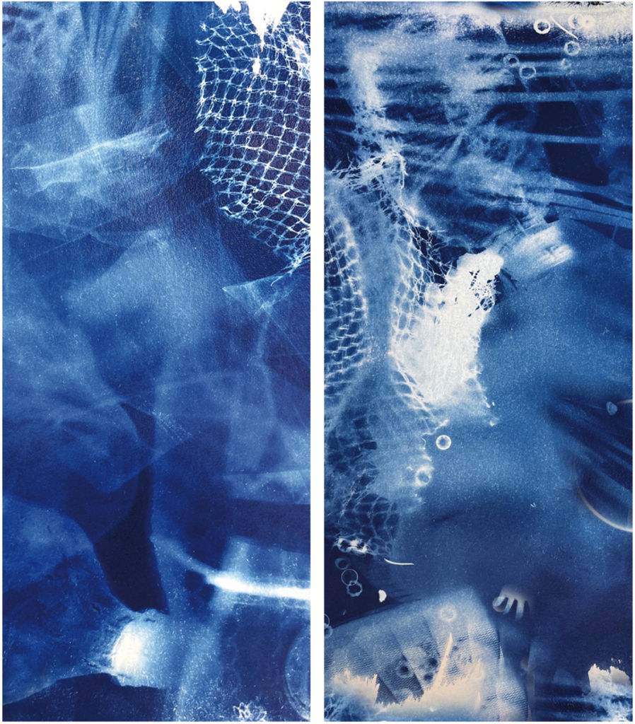 ghost net © Irmgard Hofmann Cyanotypien